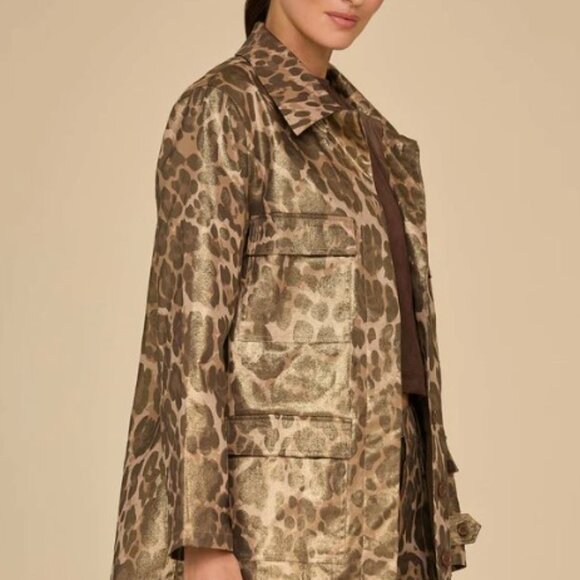 Milan Gold Dusted Leopard Cargo Jacket from Noli - Picture 3 of 8